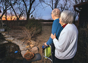 Alice and her husband, Lee, enjoy an evening walk together. Alice and her husband, Lee, enjoy an evening walk together.