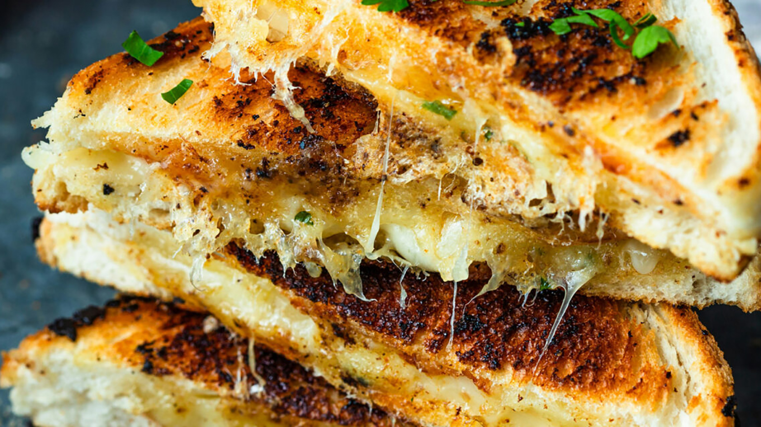 Grilled cheese sandwiches.