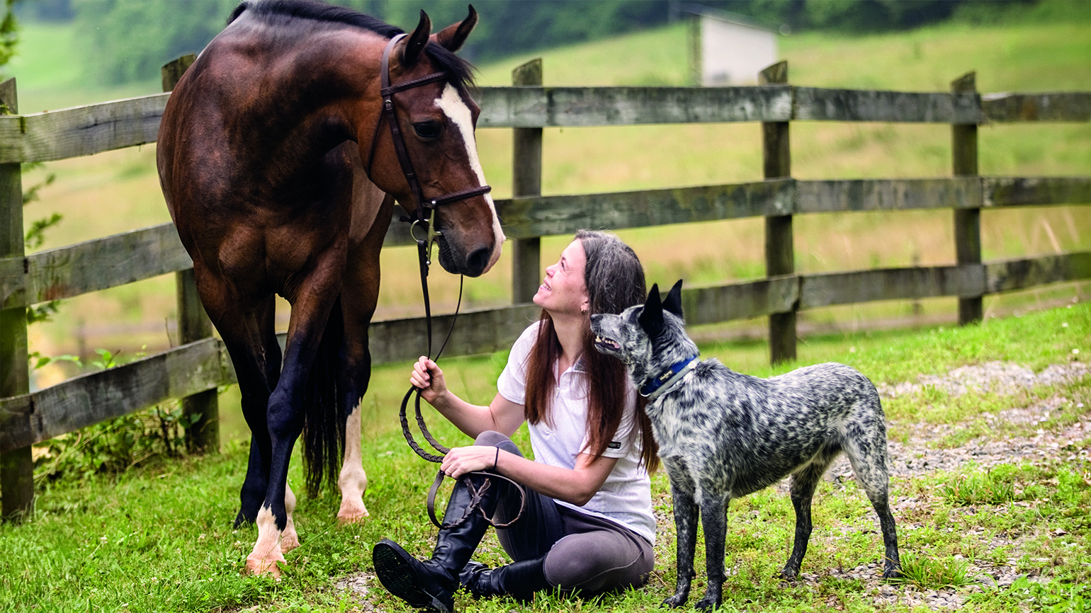 Linda Workman with her horse, Francis; photo by Heather Rousseau