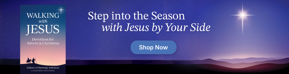 Walking with Jesus Advent evergreen billboard ad