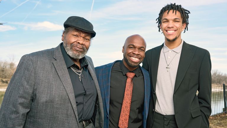 Jermaine, dad Jimmy Ray Nelson, and son Jermaine Jr. are really close.