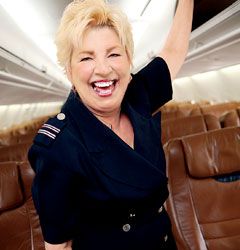 Woman changes career to flight attendant later in life