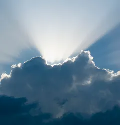 Heavenly angels: Clouds and shining light