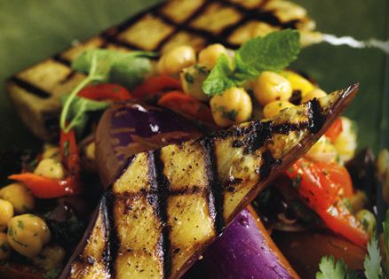Eggplant and Chickpea Salad Recipe