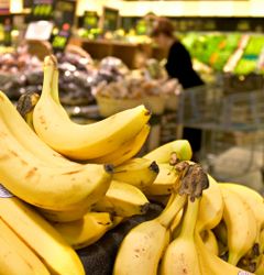 Bananas in grocery store