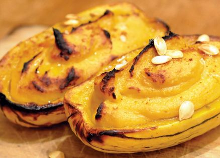 Side dish: Delicata Squash with Toasted Squash Seeds and Aleppo Pepper