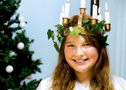 Christmas angels on St. Lucia Day