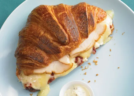 Creamy, cheesy, smokey croissants