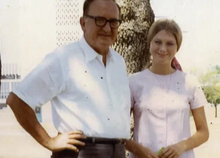 Kathryn Slattery and her father