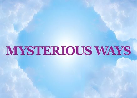 Mysterious Ways icon: Clouds, blue sky and the words Mysterious Ways