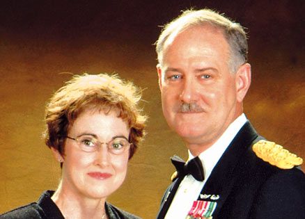 Chaplan (Colonel) Boone, seen here with his wife, Teresa, served 38 years.