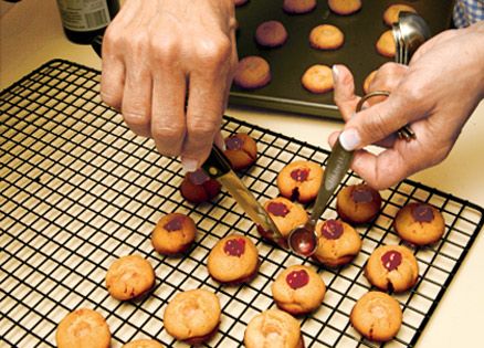 Jelly thumbprint cookies make a tasty treat for any festive occasion.