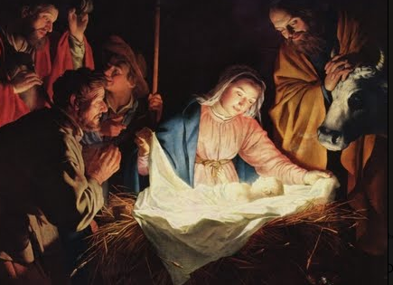 Beautiful painting of the nativity.