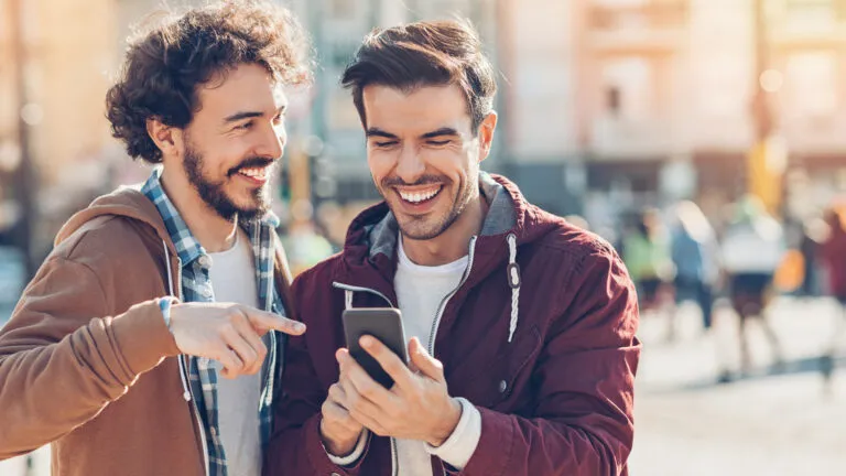 Two men looking at a home to give up gossiping for lent