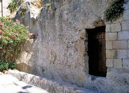 The Garden Tomb in Jerusalem where some say Jesus was laid after his death