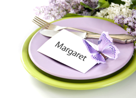 Place setting for a spring dinner party