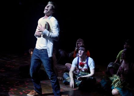 Hunter Parrish as Jesus in Godspell on Broadway