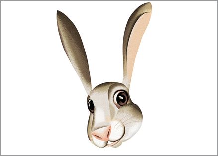 An artist's rendering of a rabbit