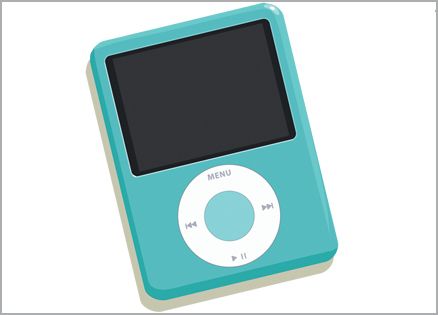 An artist's rendering of an iPod