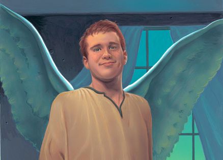 An artist's rendering of the angel of mirth