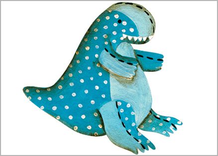 An artist's rendering of a stuffed T-Rex