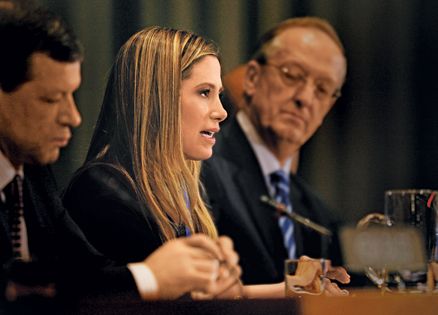Mira Sorvino in her role as UN Goodwill Ambassador to Combat Human Trafficking