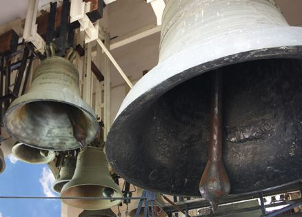 A group of large church bells