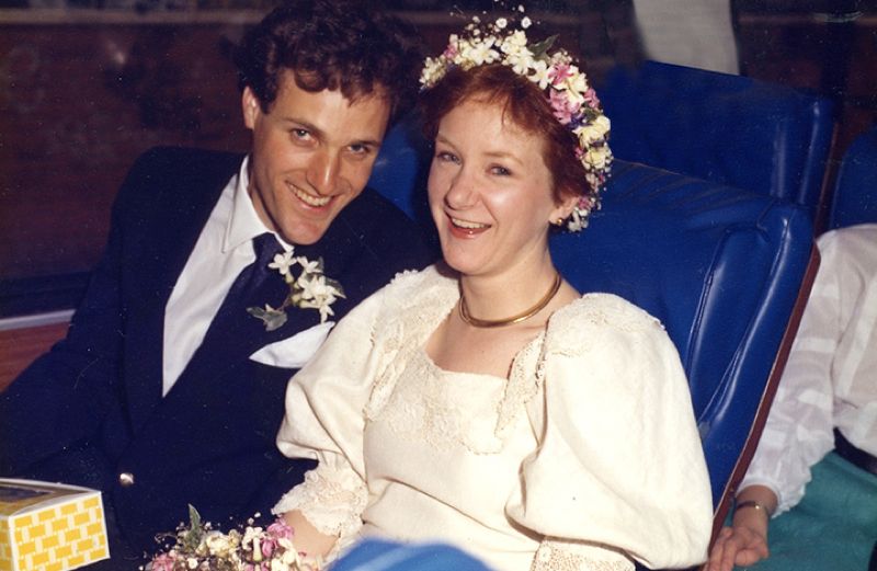 Rick Hamlin and his wife, Carol, on their wedding day