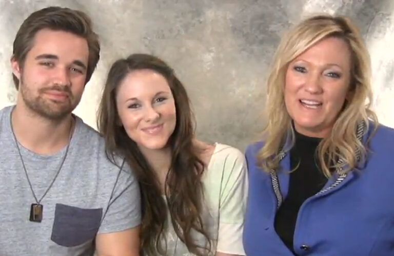 Author Karen Kingsbury with her daughter and son-in-law