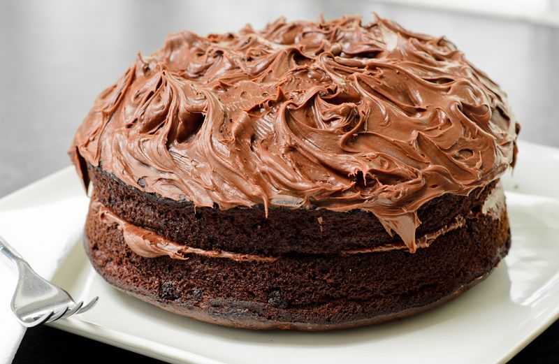 A delicious chocolate cake