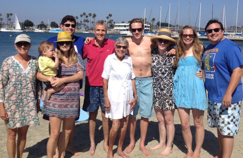 Four generations of prayer blogger Rick Hamlin's family on vacation at the beach