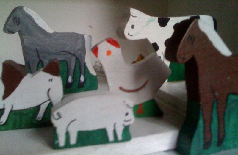 Prayer blogger Rick Hamlin's old barn animals for kids and grandkids