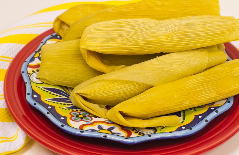 A platter of Bernice Gonzalez' tamales