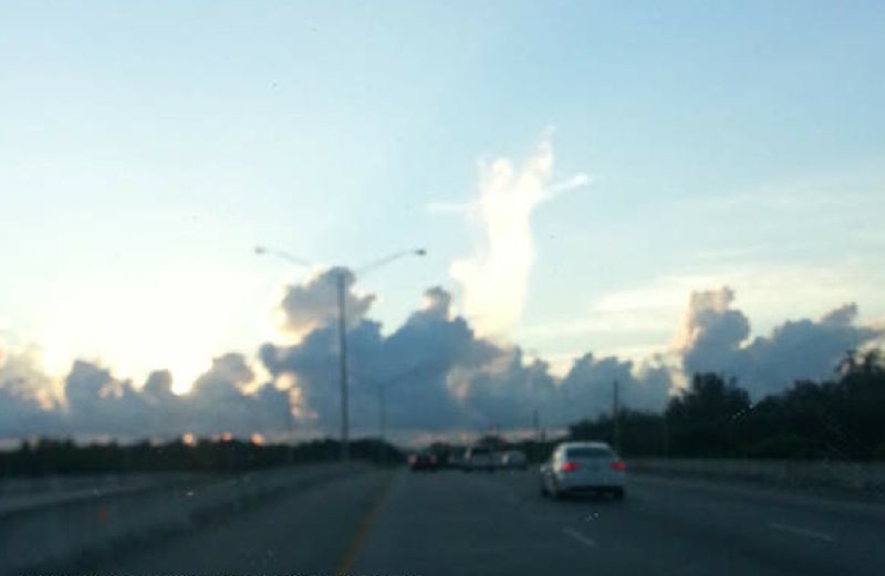 Cloud angel watching over the commuters of South Florida from WPTV.com