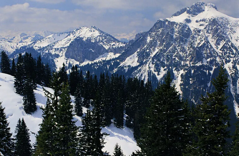 Snow-covered Bavarian Alps