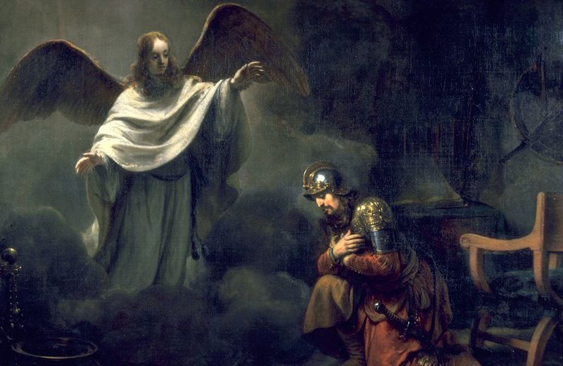 Cornelius being visited by an angel, Acts 10:1-3
