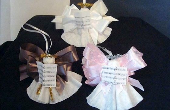 Adorable and easy-to-make coffee filter angels.
