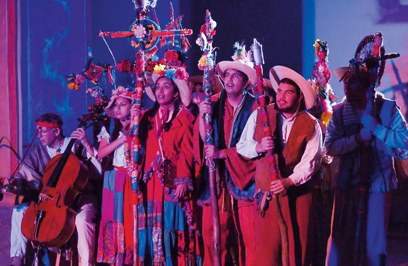 A scene from El Teatro Campesino's version of an ancient Christmas play