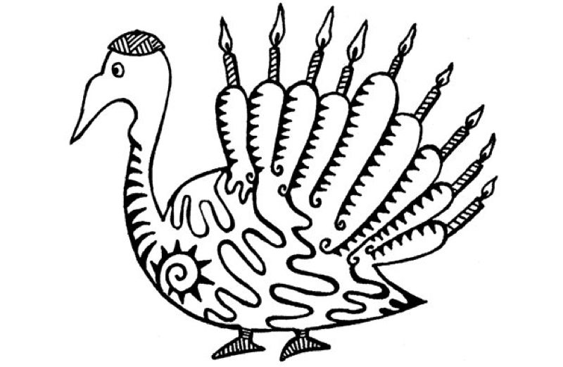 A Thanksgivukkah Menurkey; illustration credit: http://www.karmabee.com/