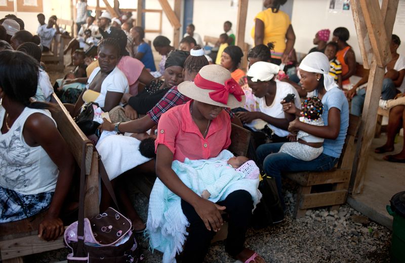 Up to 200 Haitians arrive at the Doctors Without Borders hospital each day.