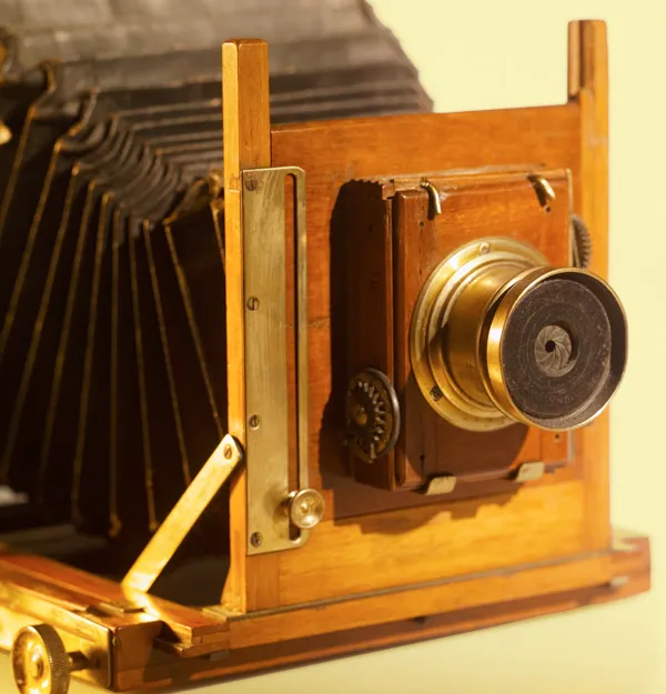 A vintage portrait camera