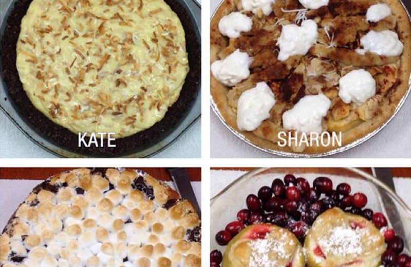 Four pies that competed in the Mysterious Ways pie bake-off.