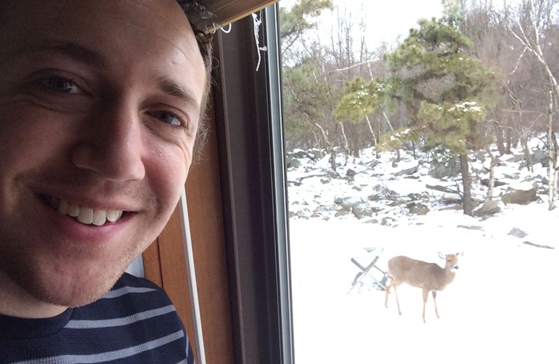 Mysterious Ways blogger Adam Hunter and the deer he saw New Year's Day