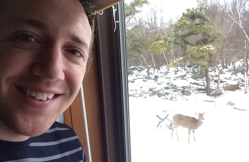 Mysterious Ways blogger Adam Hunter and the deer he saw New Year's Day