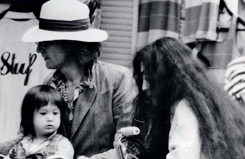 John Lennon and Yoko Ono with their son, Sean