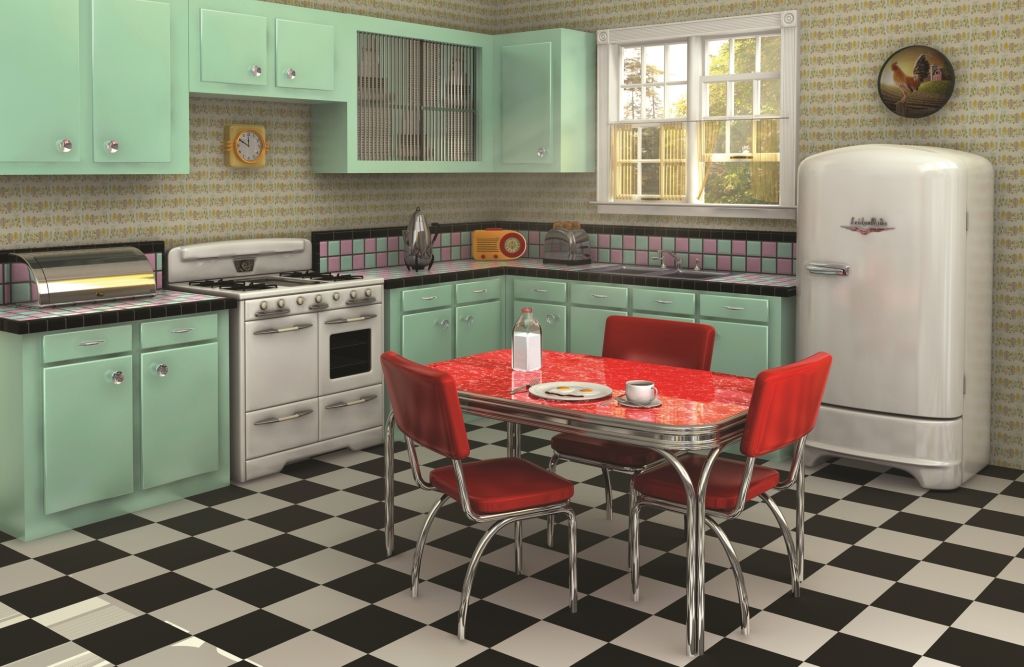 Retro kitchen from the 1960s