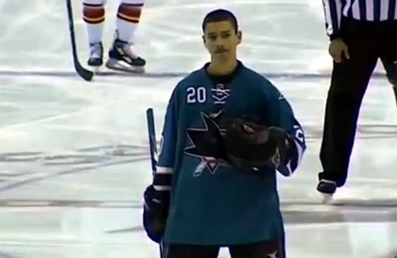 San Jose Sharks fan Sam Tageson