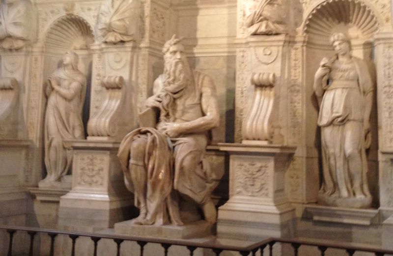 Michelangelo's Moses at the San Pietro in Vincoli Basilica