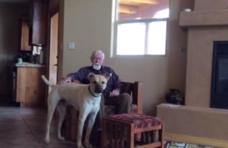 A man with Alzheimer's and the family dog