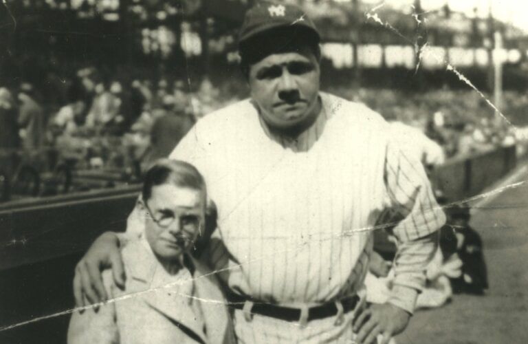 Babe Ruth and Johnny Sylvester in 1928